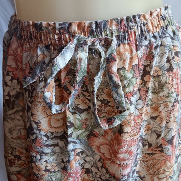 Small Vintage Women's Skirt True Boho Midi Skirt Ruffle Hem Elastic Waist Russ - Picture 5 of 6